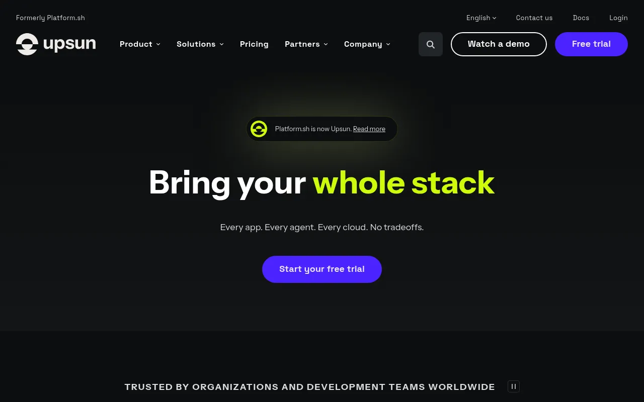 Upsun screenshot