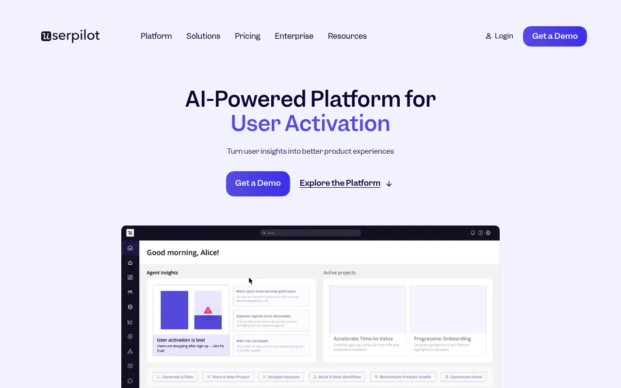 Userpilot screenshot