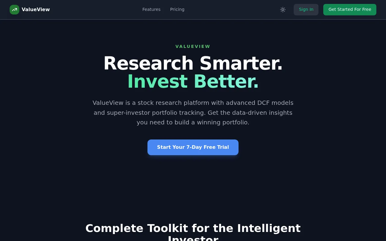 ValueView screenshot