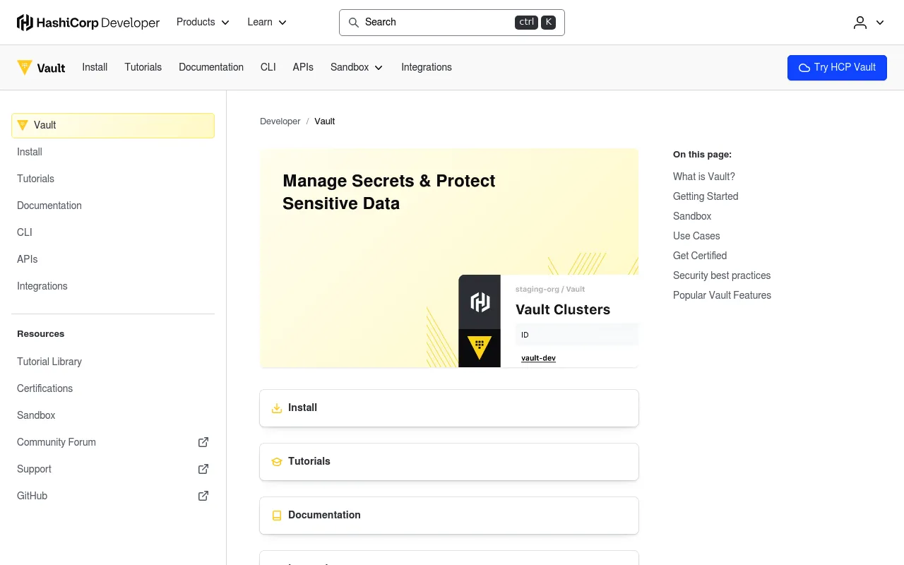 Vault screenshot