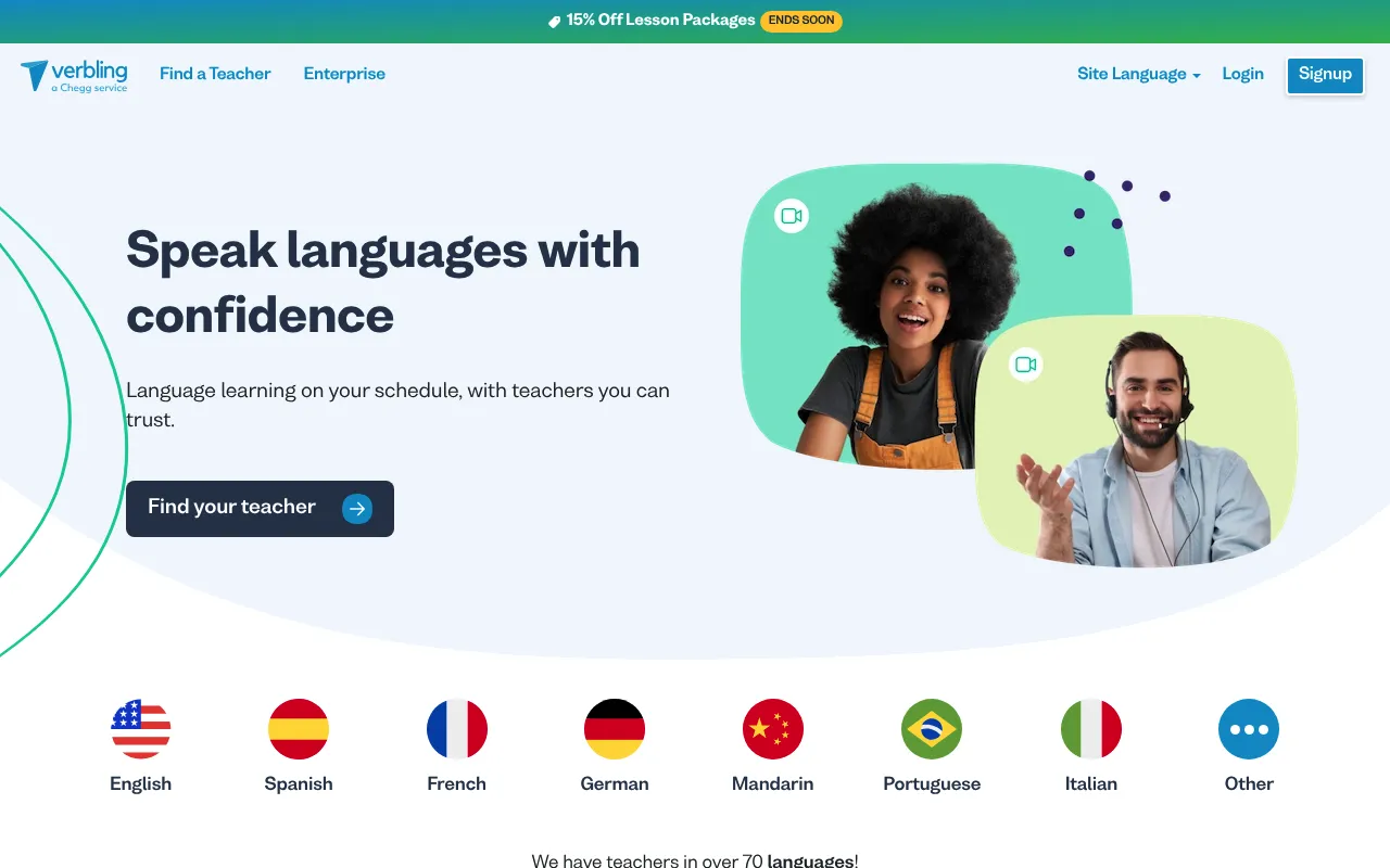 Verbling screenshot