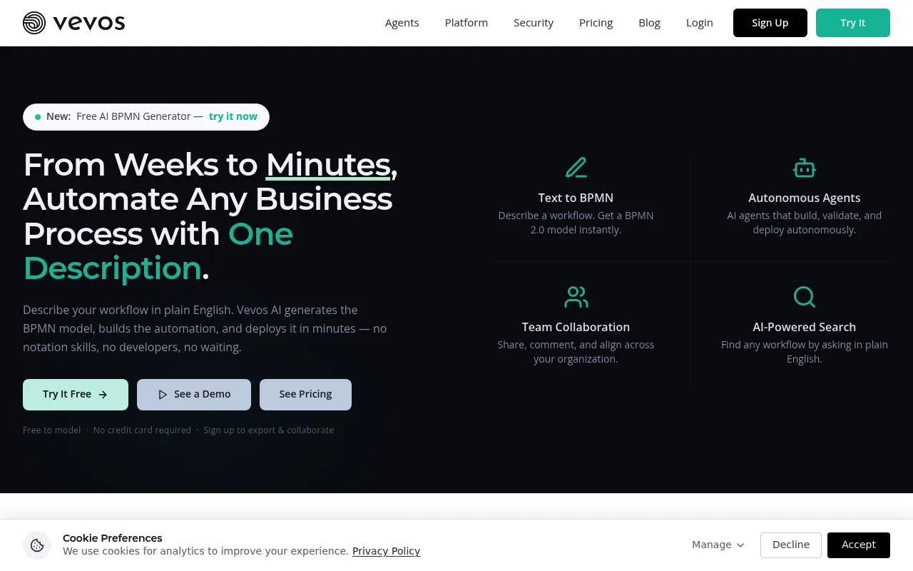 Vevos screenshot