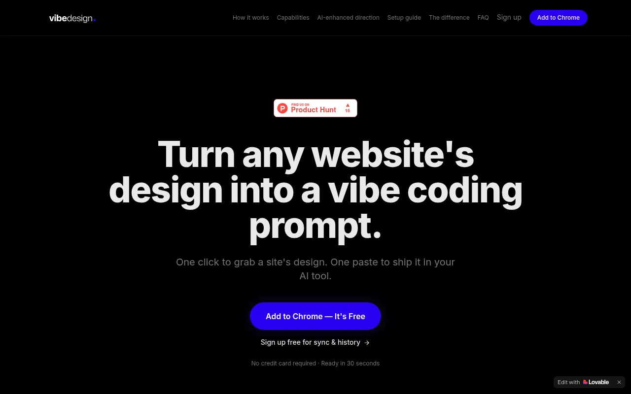 VibeDesign screenshot
