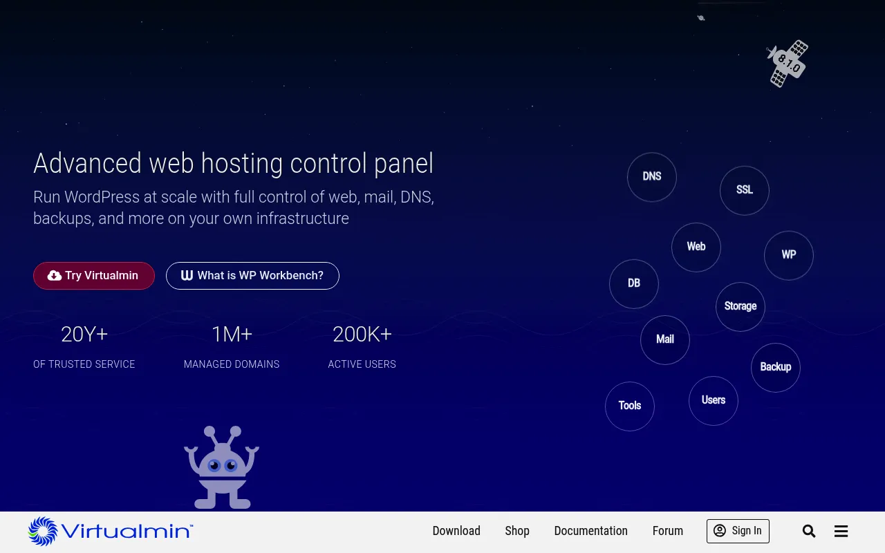 Virtualmin screenshot