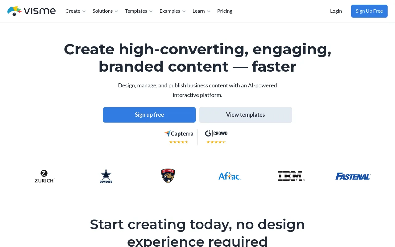 Visme screenshot