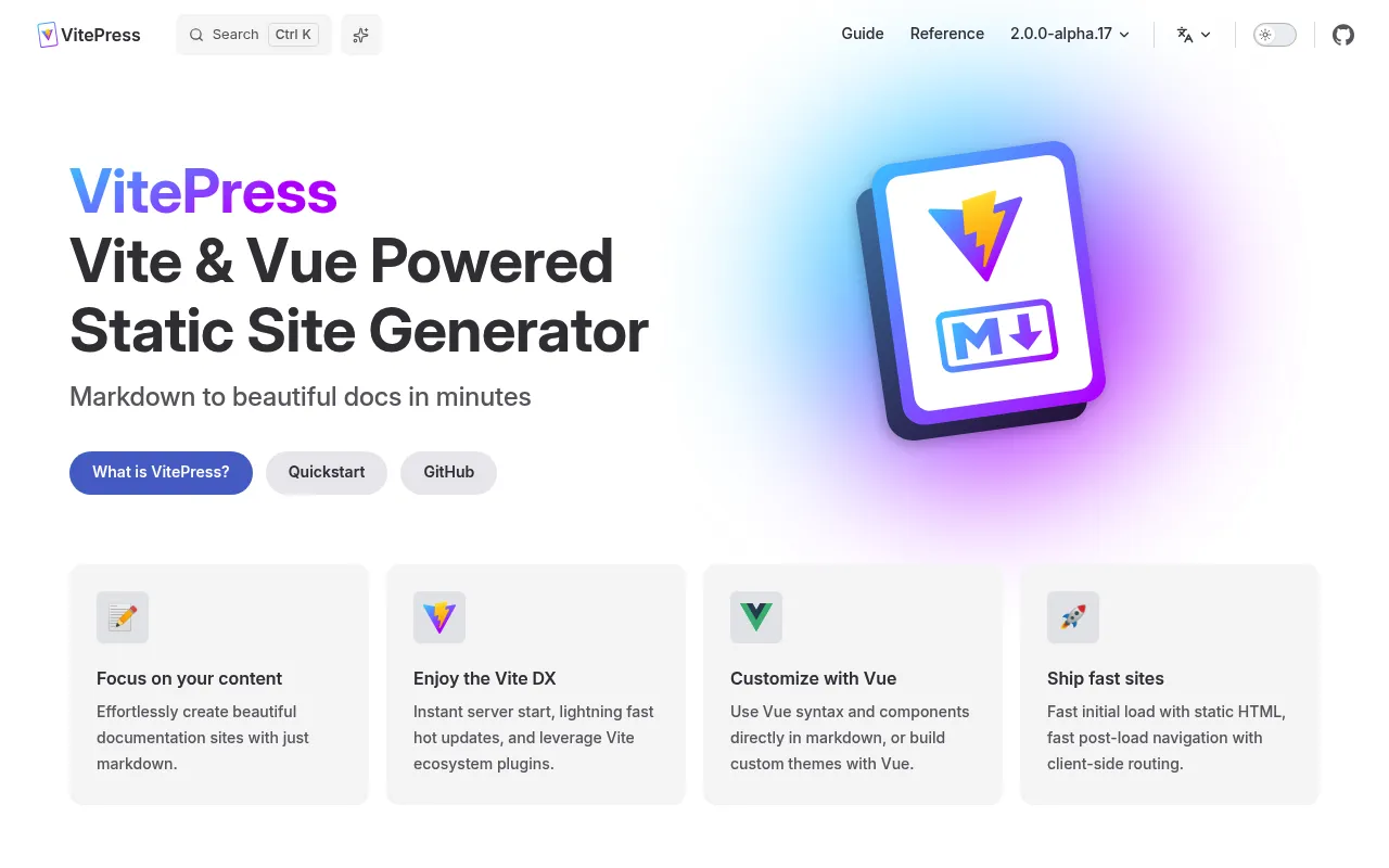 VitePress screenshot