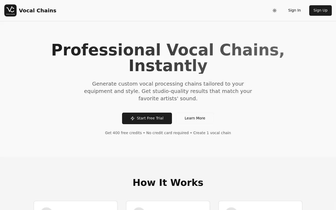 Vocal Chains screenshot