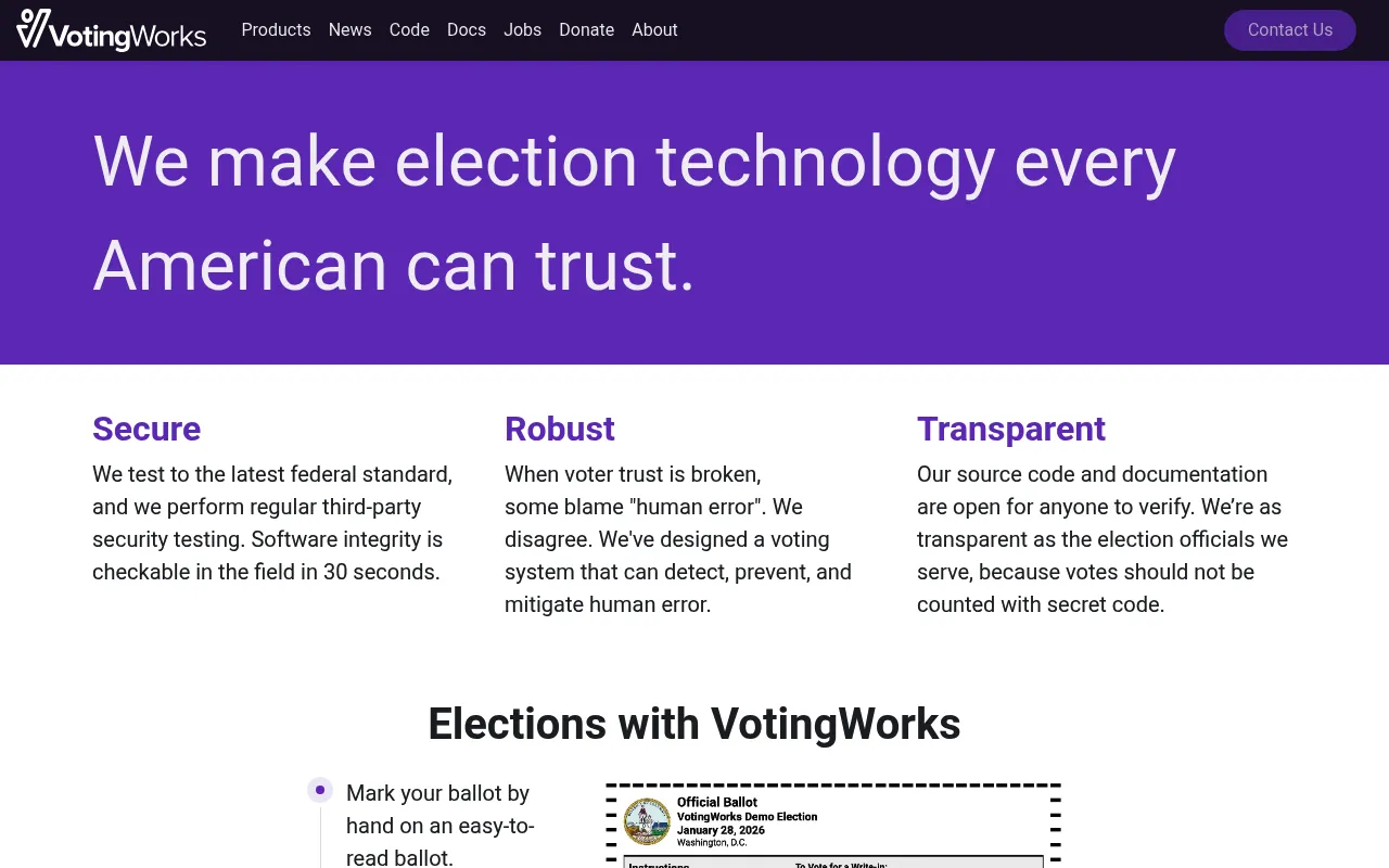 VotingWorks screenshot