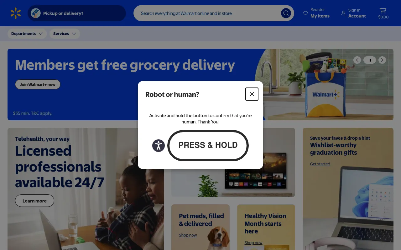 Walmart screenshot