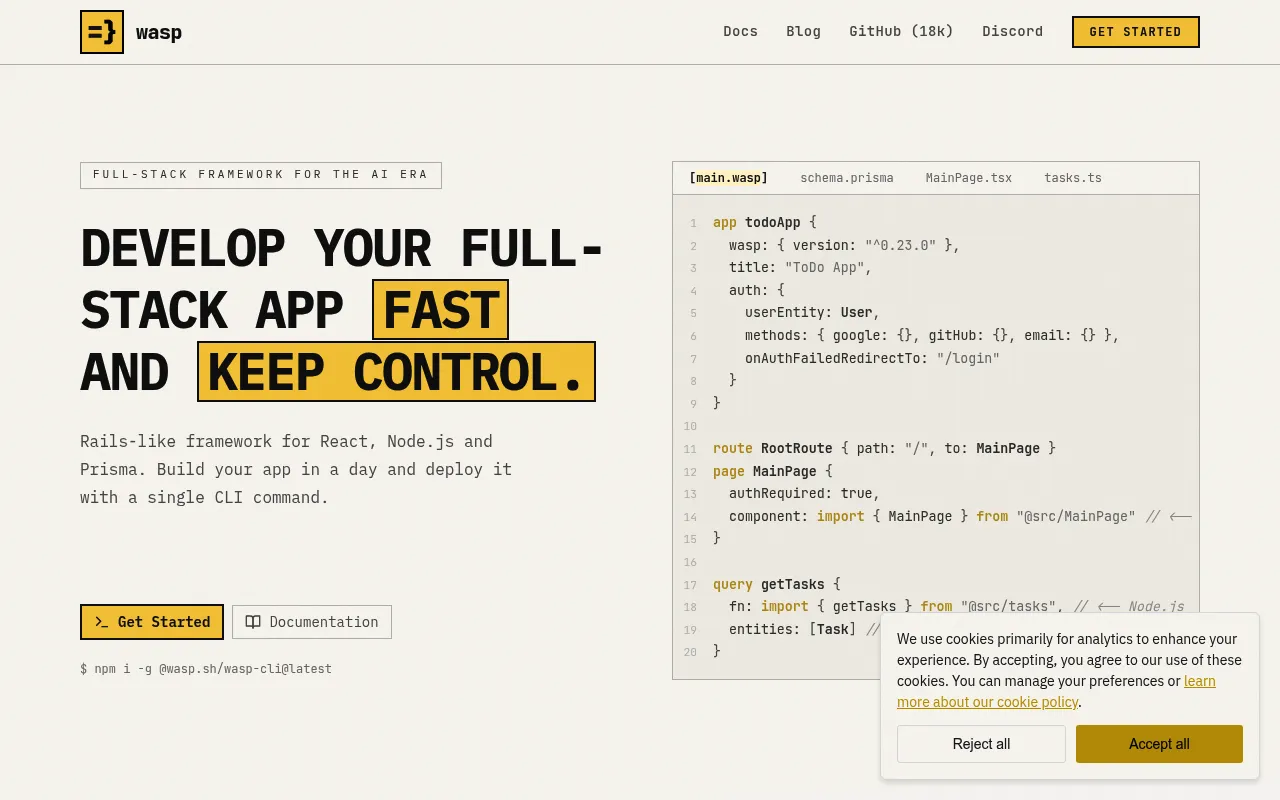 Wasp screenshot