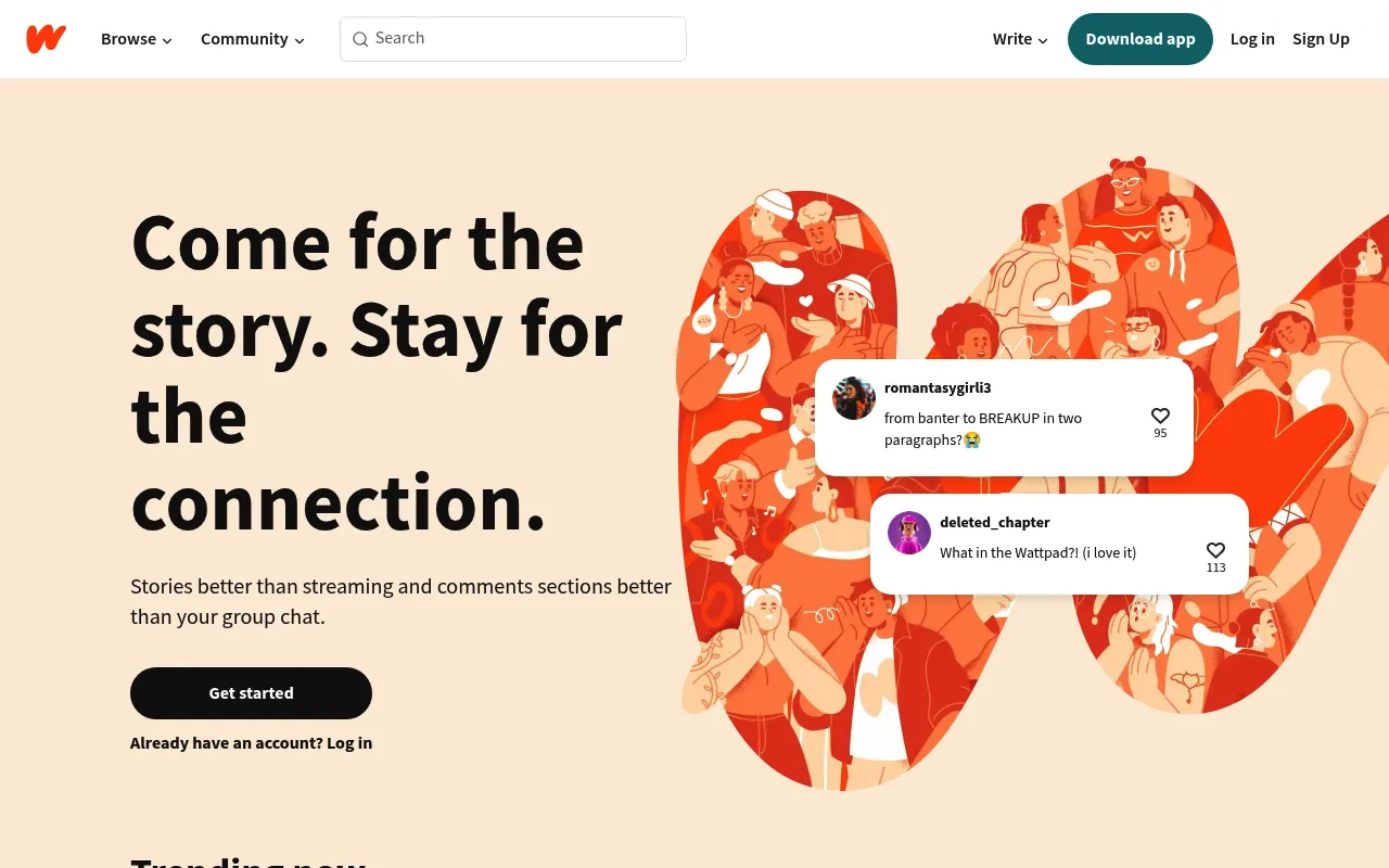 Wattpad screenshot