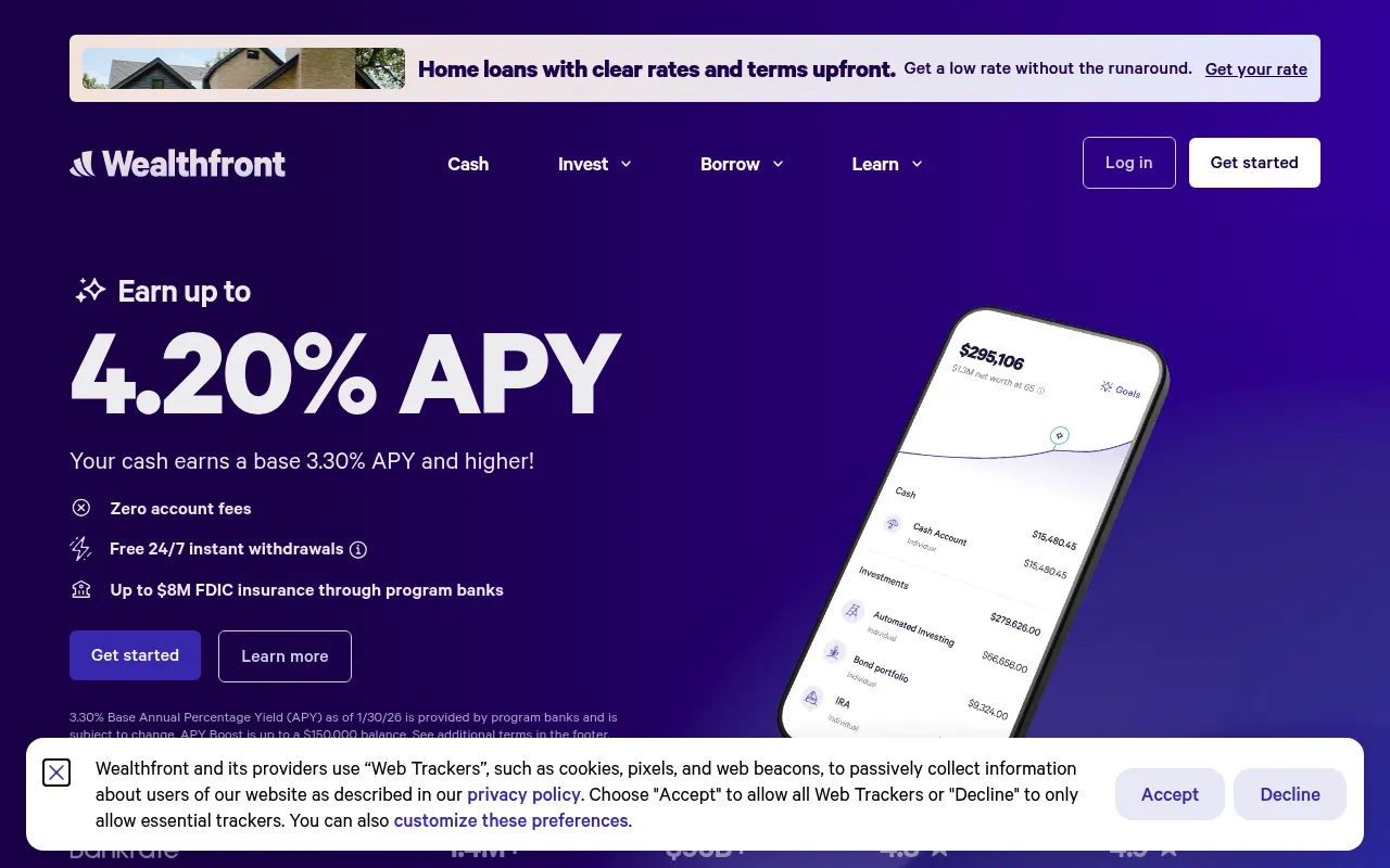 Wealthfront screenshot