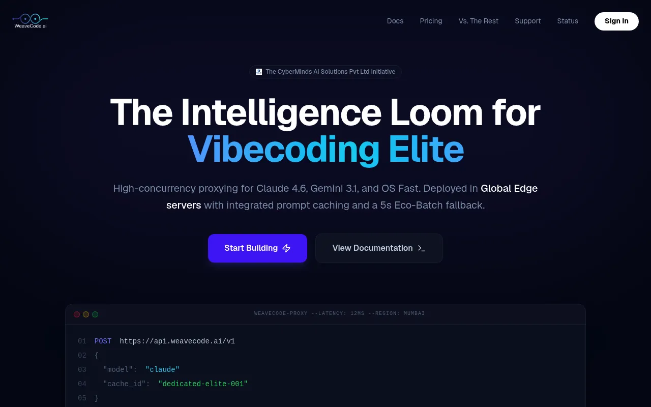 Weavecode screenshot