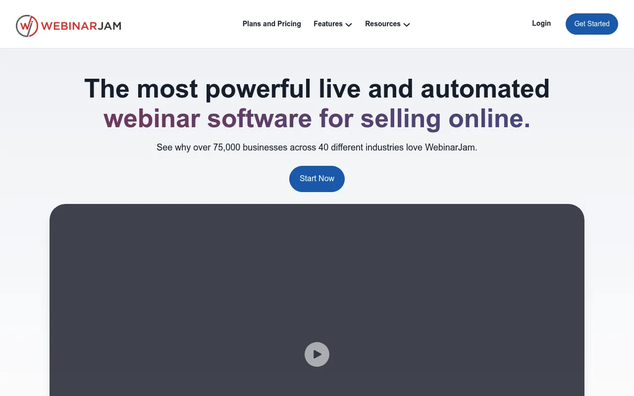 WebinarJam screenshot