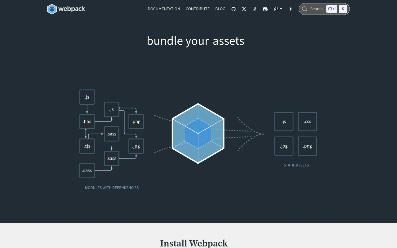webpack screenshot