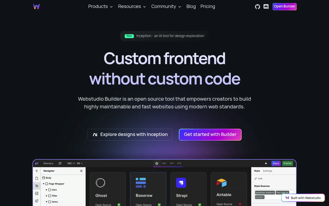 Webstudio screenshot