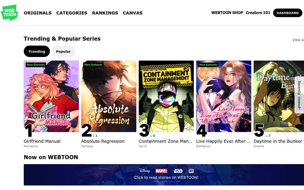 WEBTOON screenshot