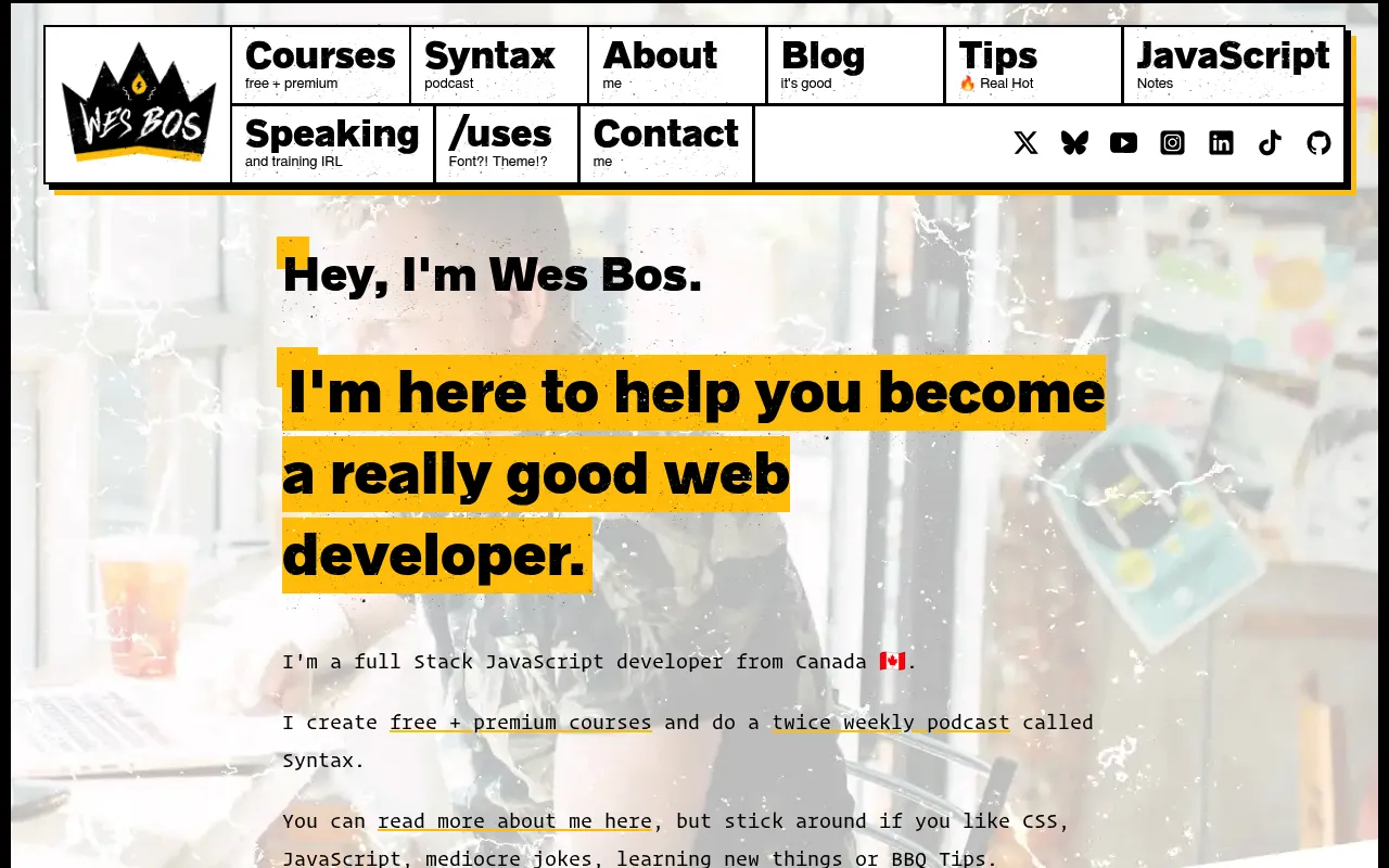 Wes Bos screenshot