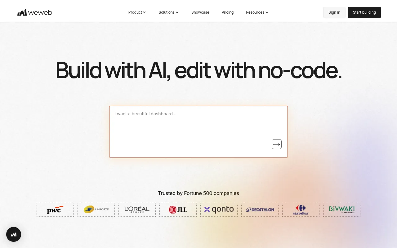 WeWeb screenshot