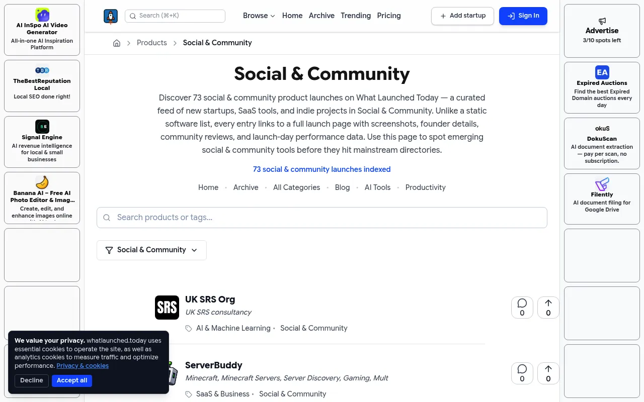 What Launched Today screenshot