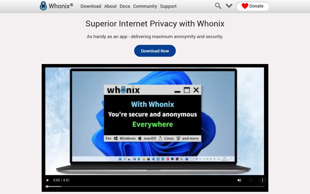Whonix screenshot