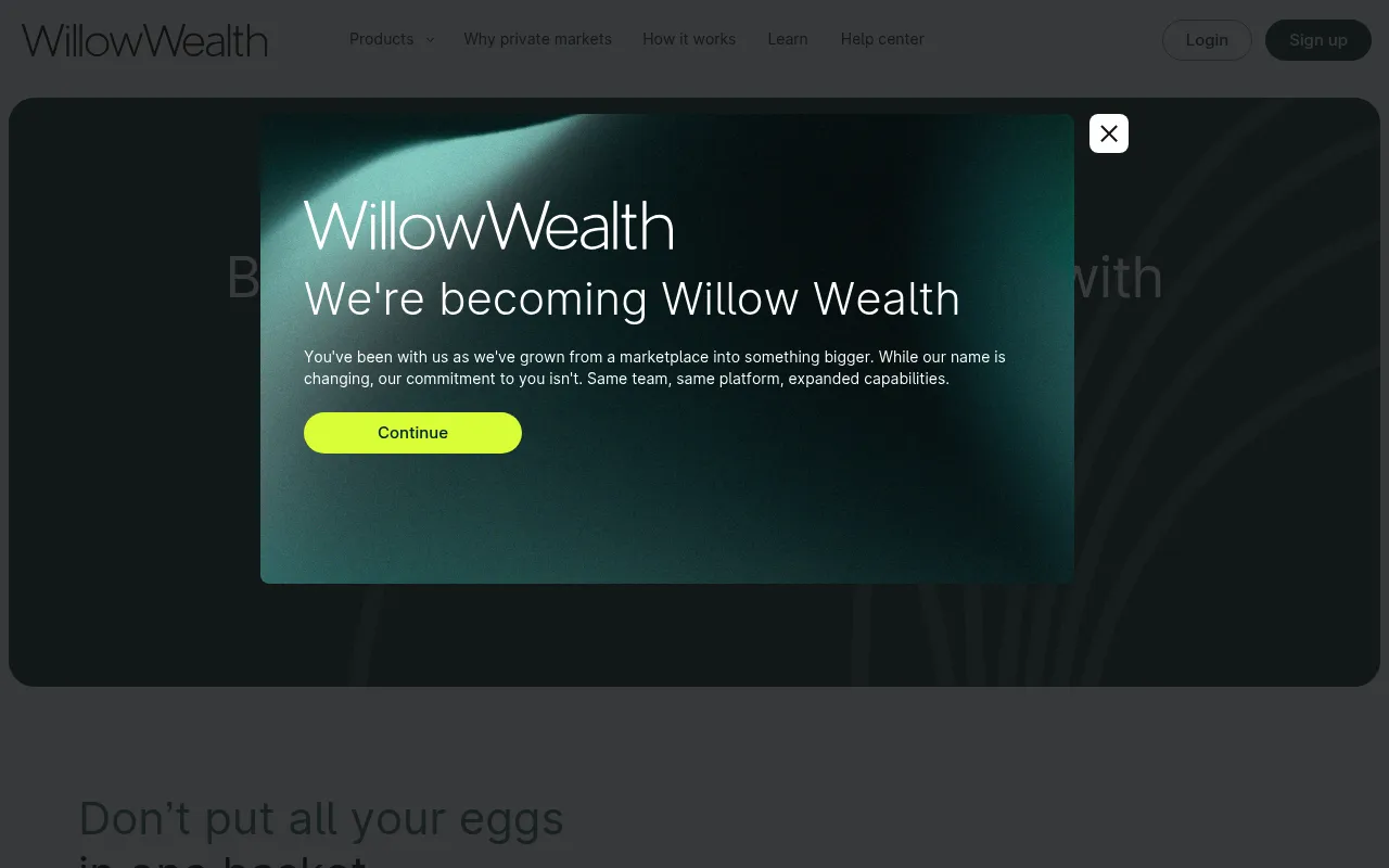 Willow Wealth screenshot
