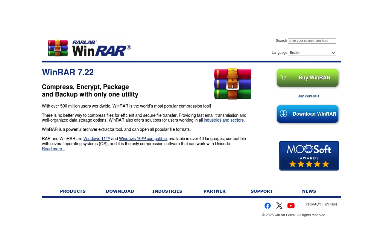 WinRAR screenshot