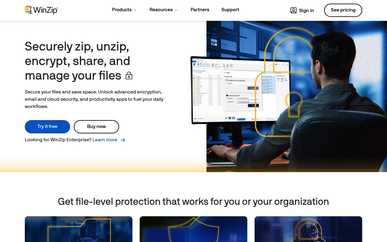 WinZip screenshot