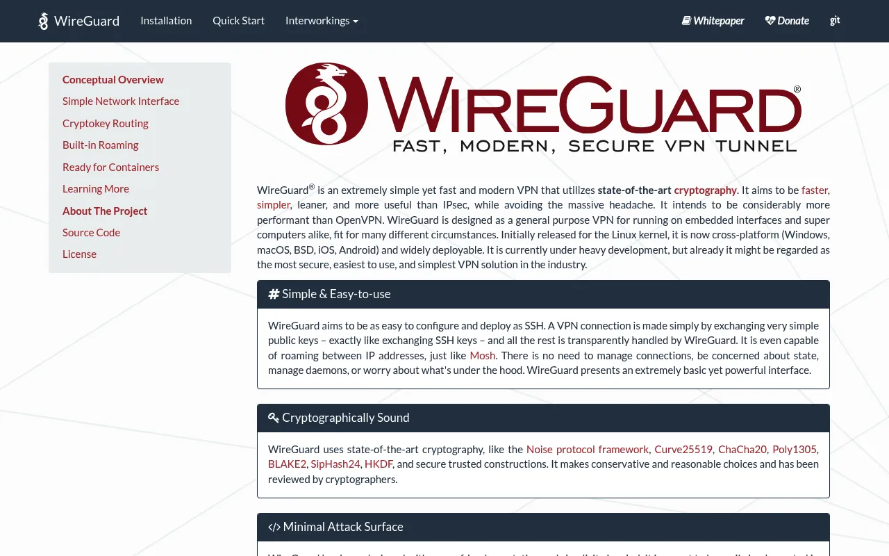 WireGuard screenshot