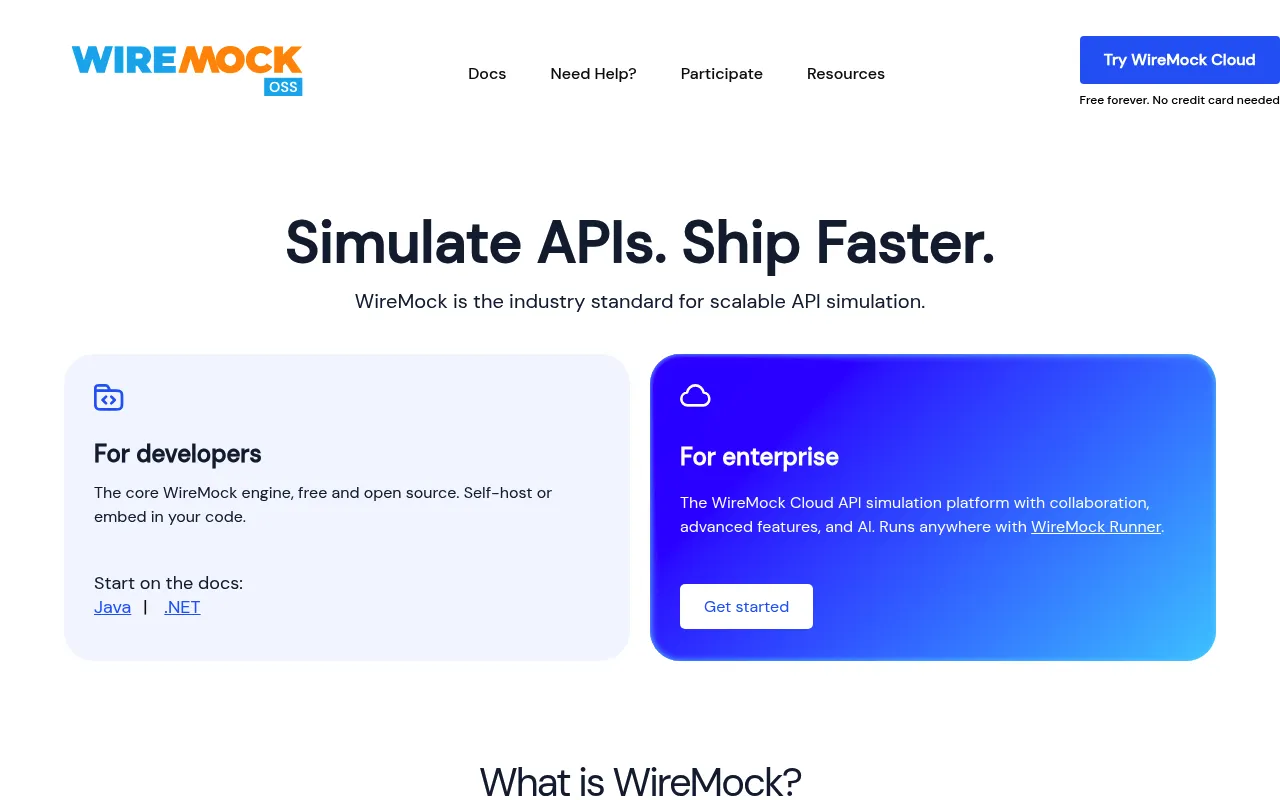 WireMock screenshot