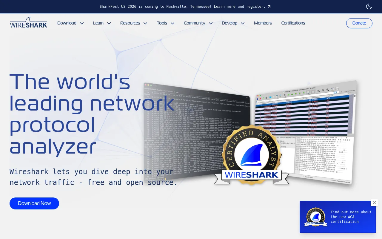 Wireshark screenshot