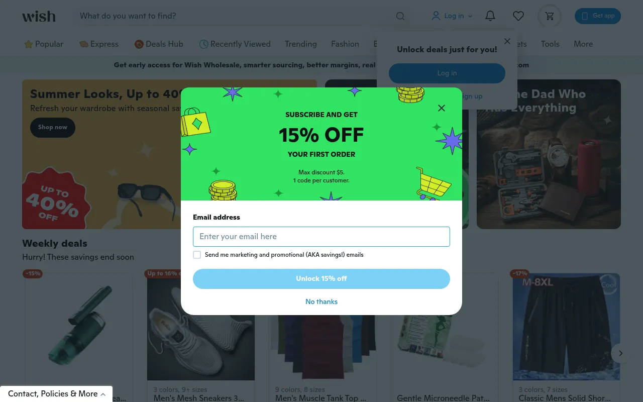 Wish screenshot