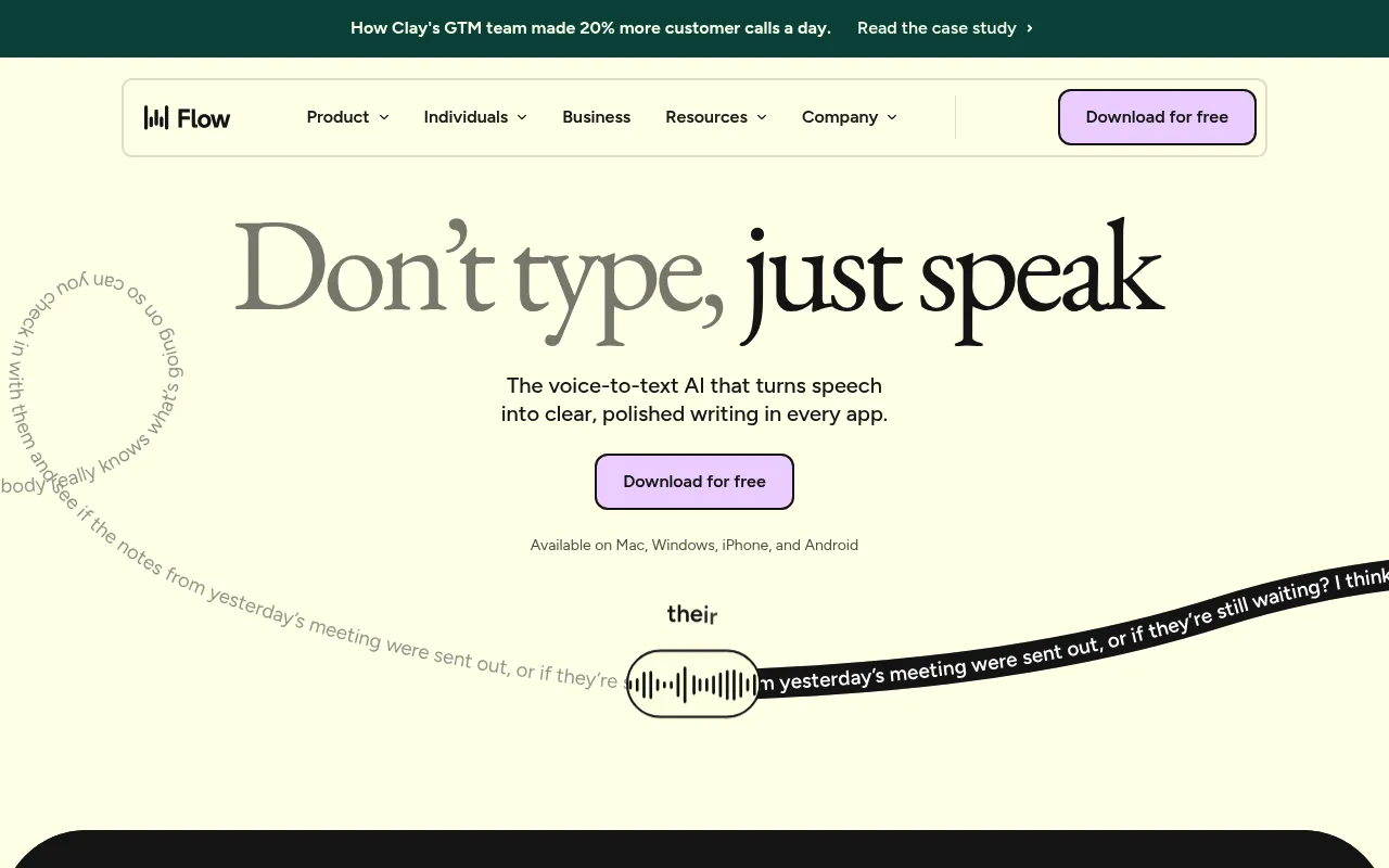 Wispr Flow screenshot