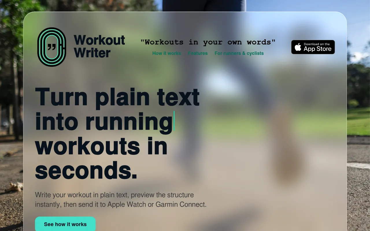 Workout Writer screenshot