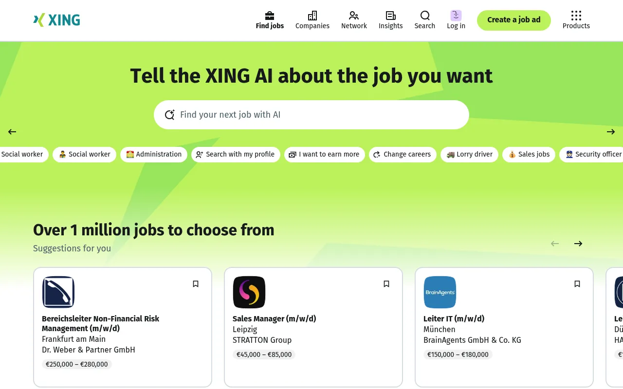 XING screenshot