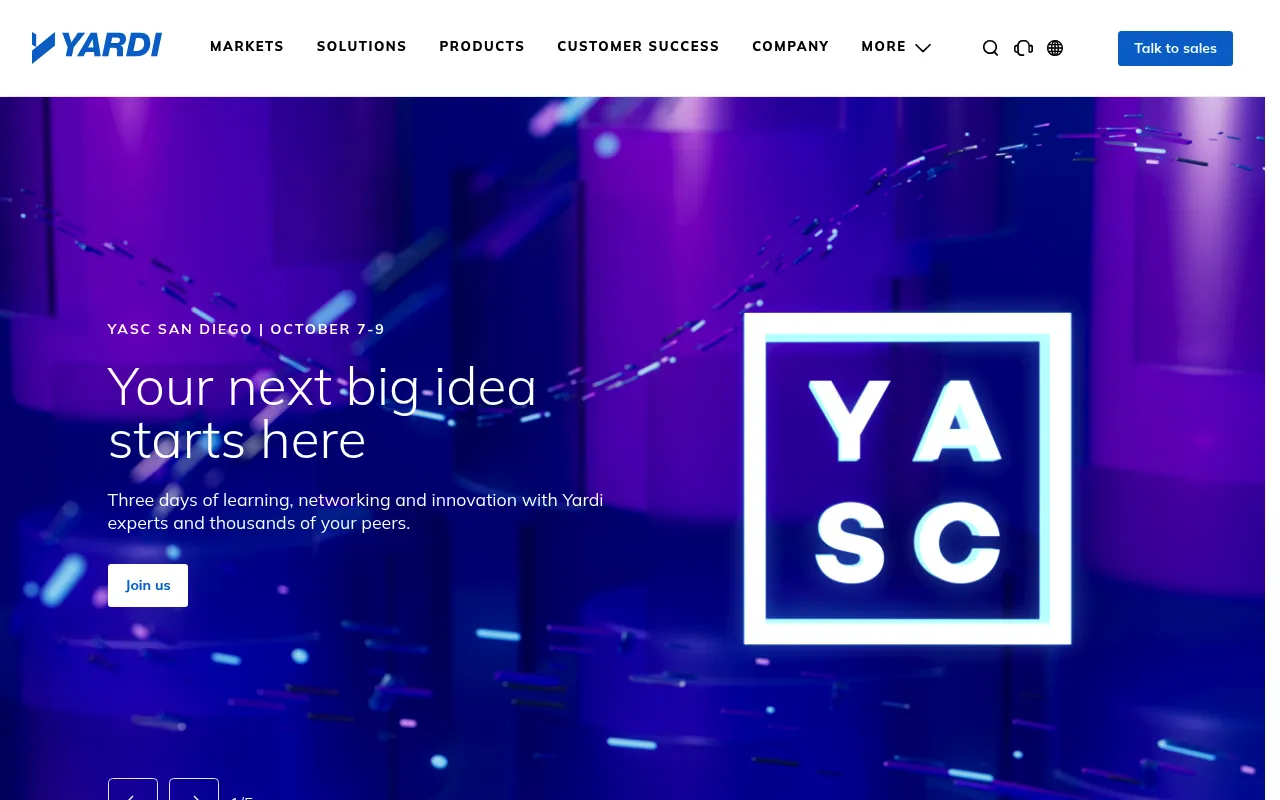 Yardi screenshot