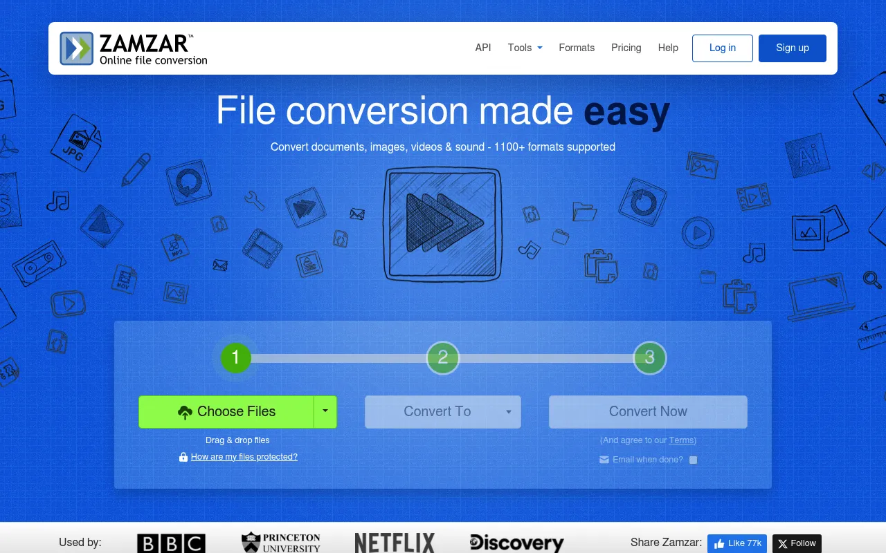 Zamzar screenshot