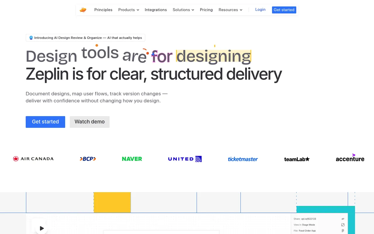 Zeplin screenshot