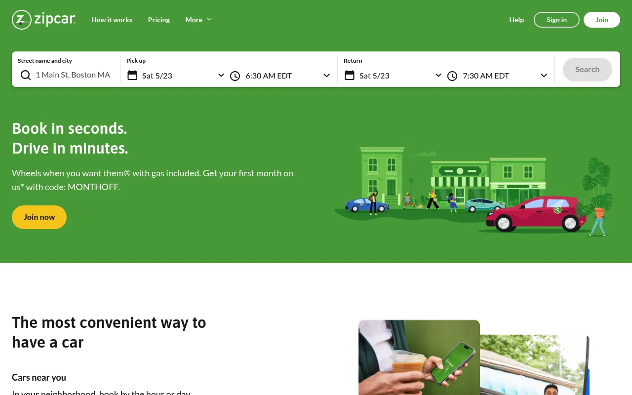Zipcar screenshot