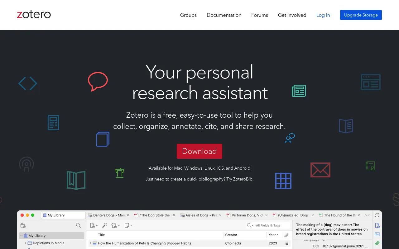 Zotero screenshot